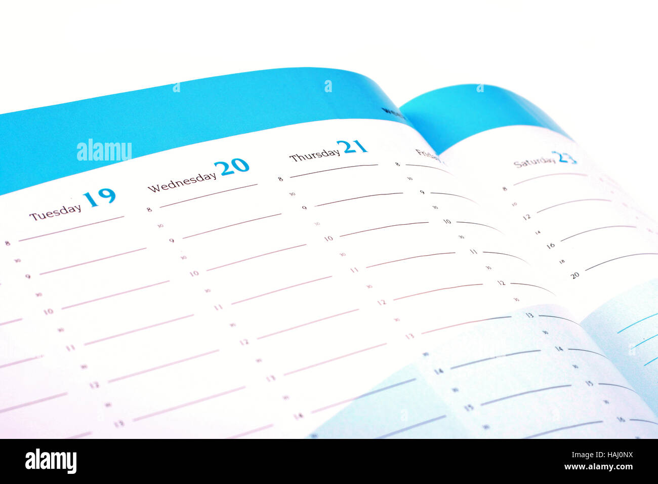 Blank promemoria calendario Foto Stock