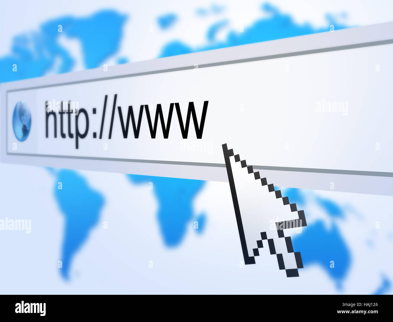 Il browser internet Foto Stock