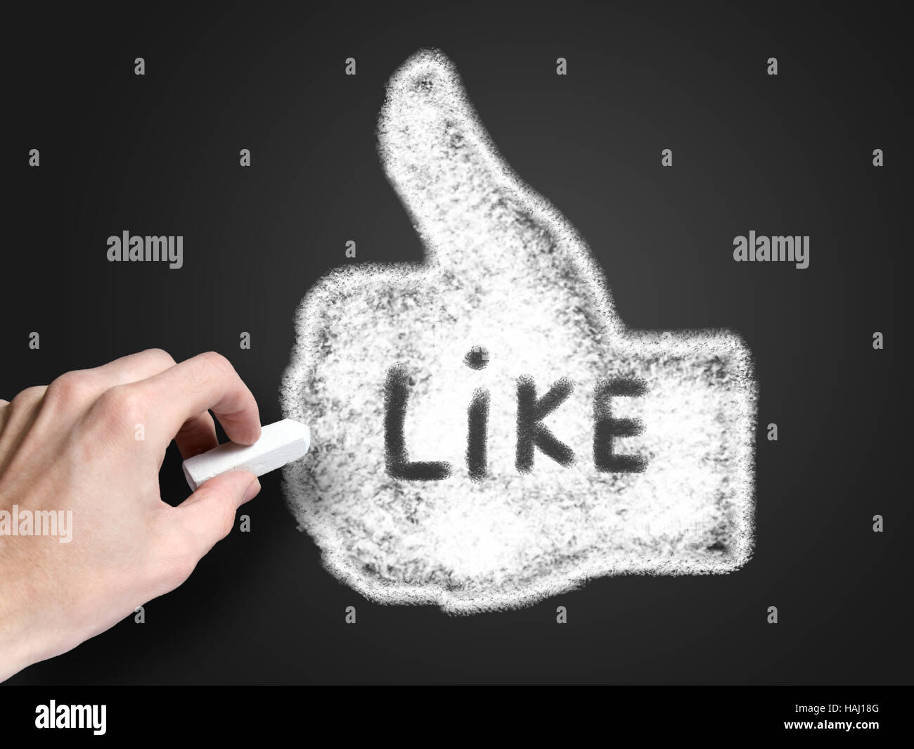 Come simbolo sulla lavagna Foto Stock