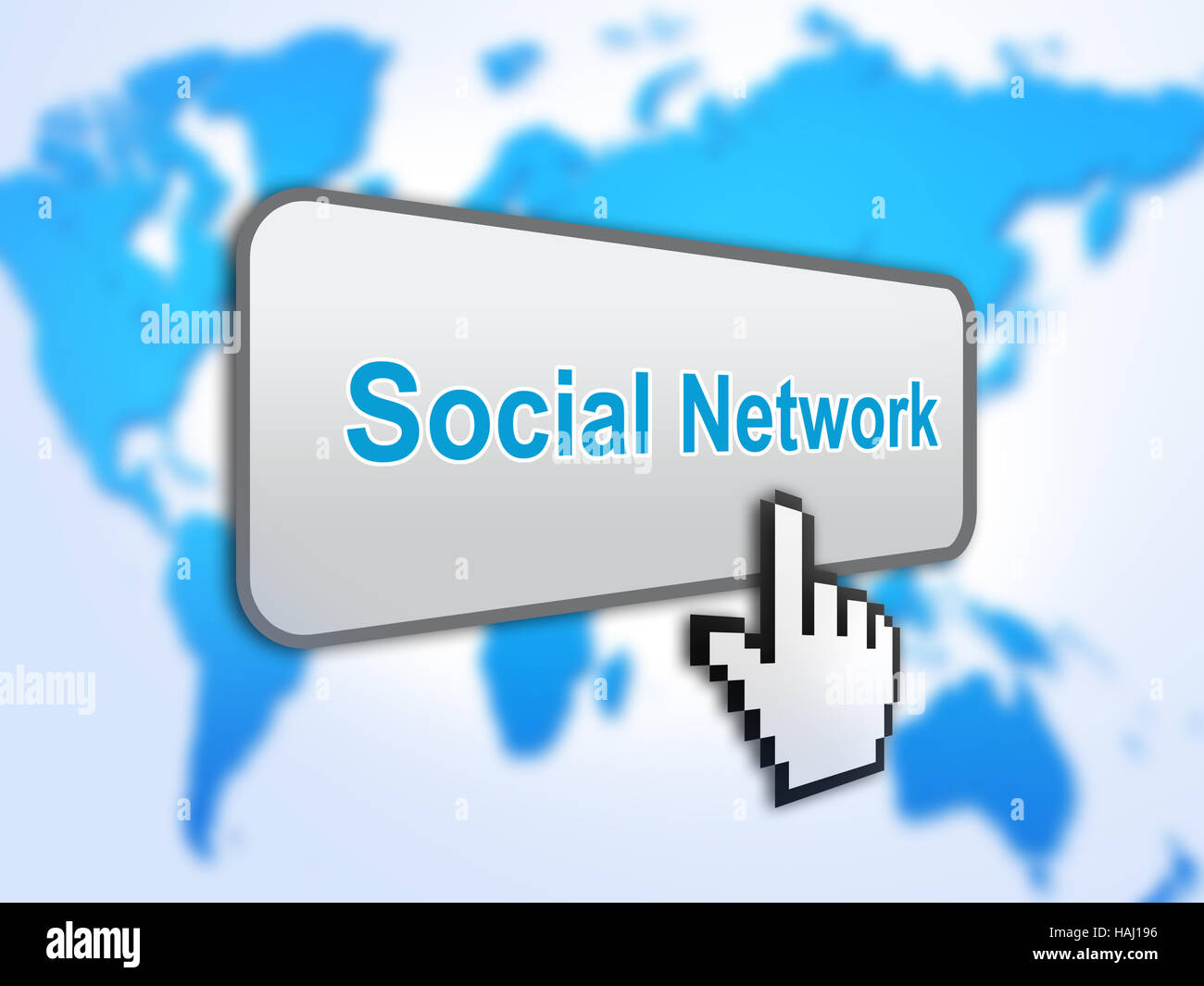 Sociale pulsante di rete Foto Stock