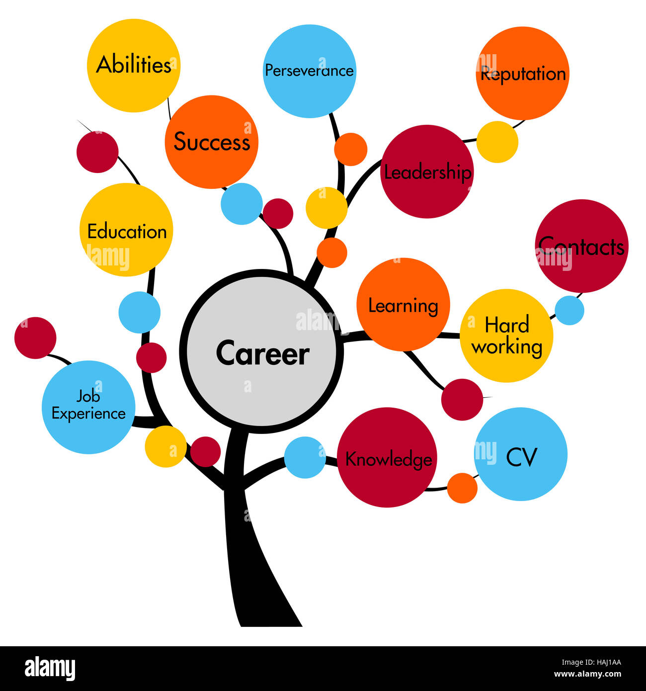 Concetto di carriera tree Foto Stock