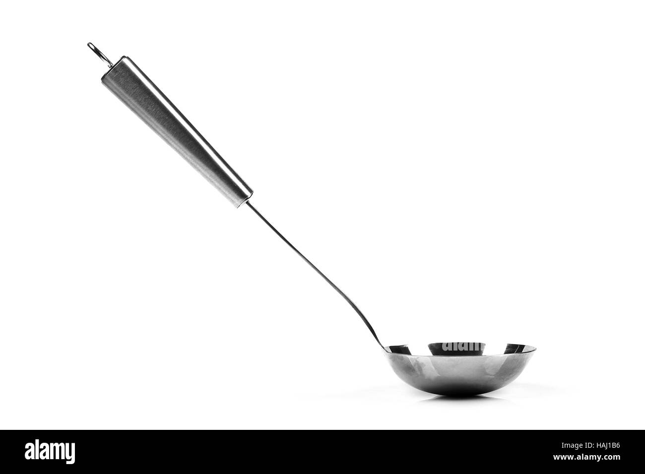 Mestolo isolati su sfondo bianco Foto Stock