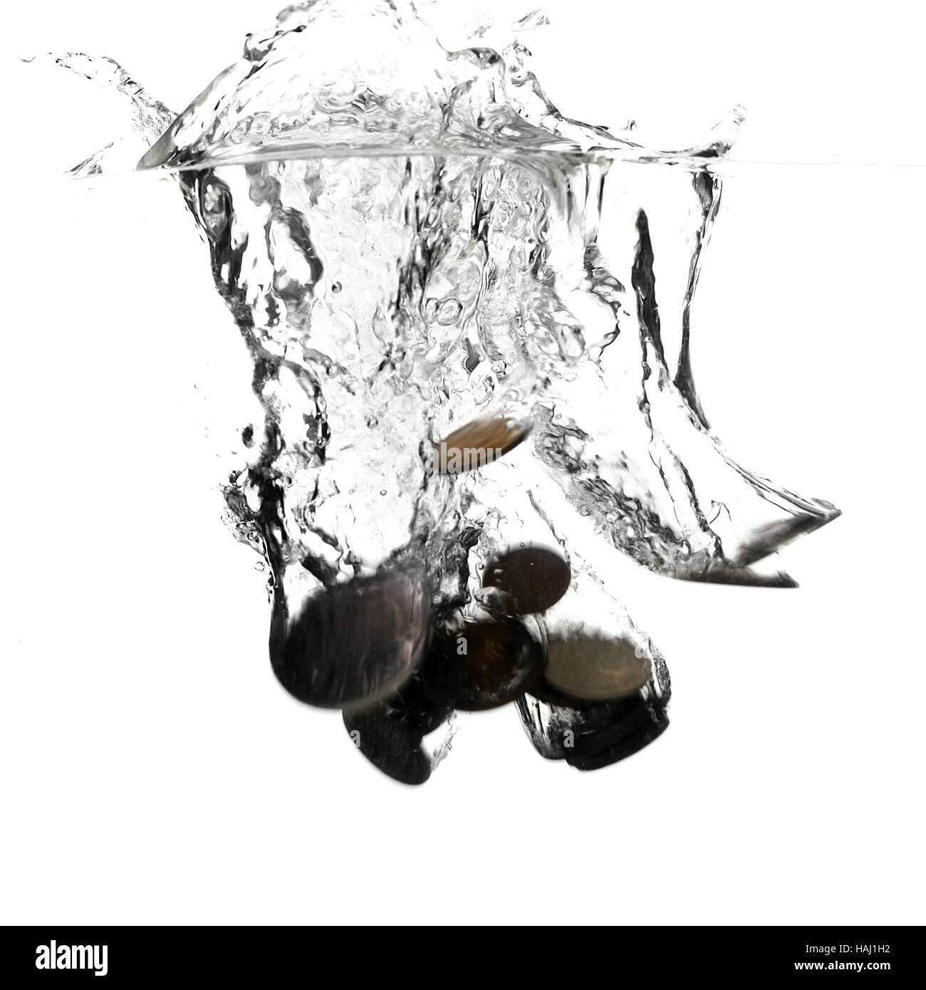 Rifiuti Nozione di denaro Foto Stock