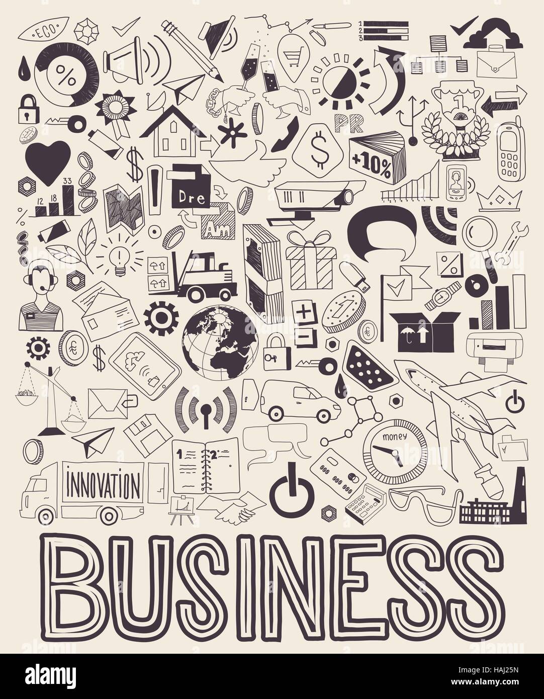 Un grande insieme di business elementi grafici per la progettazione di siti web, presentazioni, articoli, rapporti e social media. Isolato su sfondo bianco. Illustrazione Vettoriale