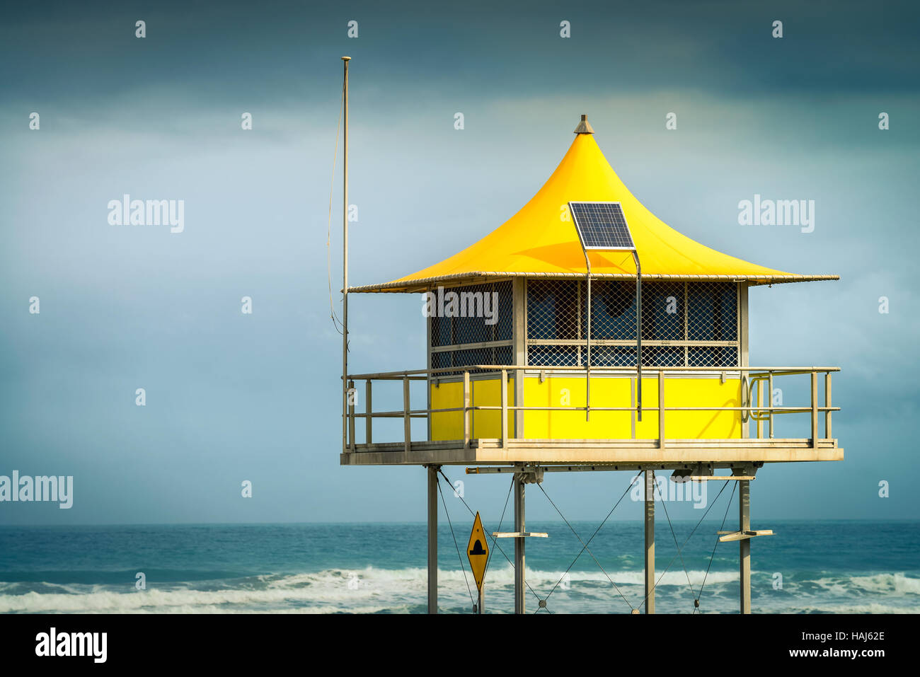 Surf life saving tower a Goolwa, Sud Australia Foto Stock