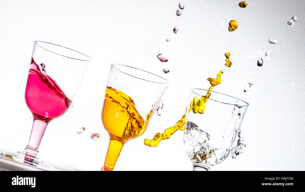 Arte di liquido in vetro del vino Foto Stock