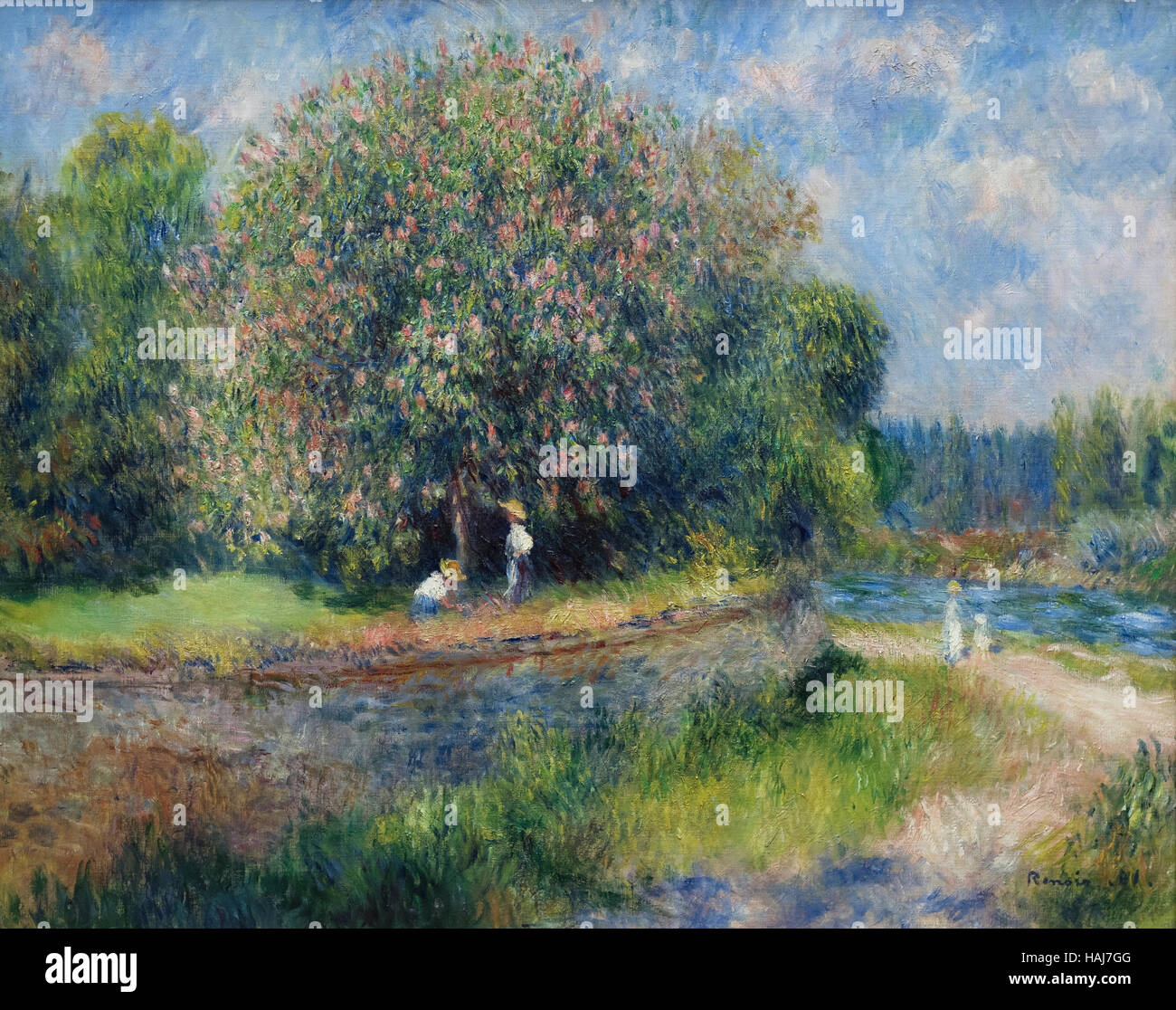 Auguste Renoir (1841-1919), il Castagno in fiore, 1881. Blühender Kastanienbaum. Foto Stock