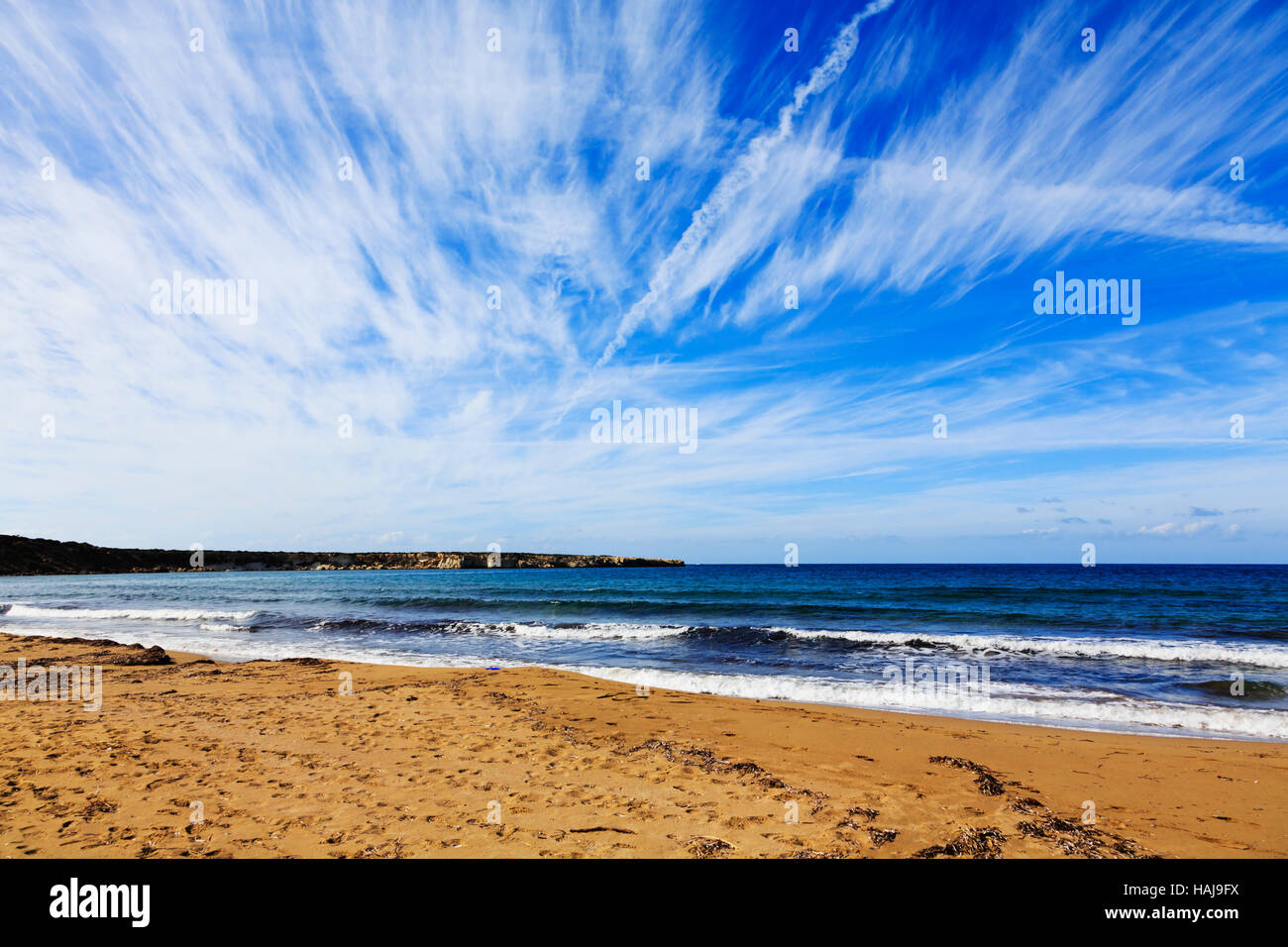 Lara Beach, Akamas area natura, Paphos,Cipro Foto Stock