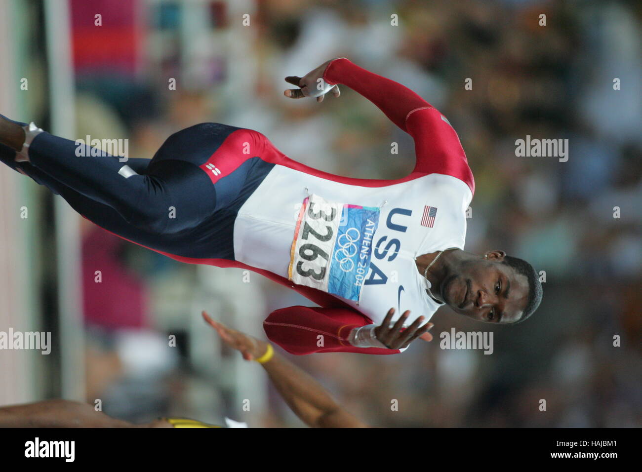 JUSTIN GATLIN USA Atene GRECIA 24 Agosto 2004 Foto Stock