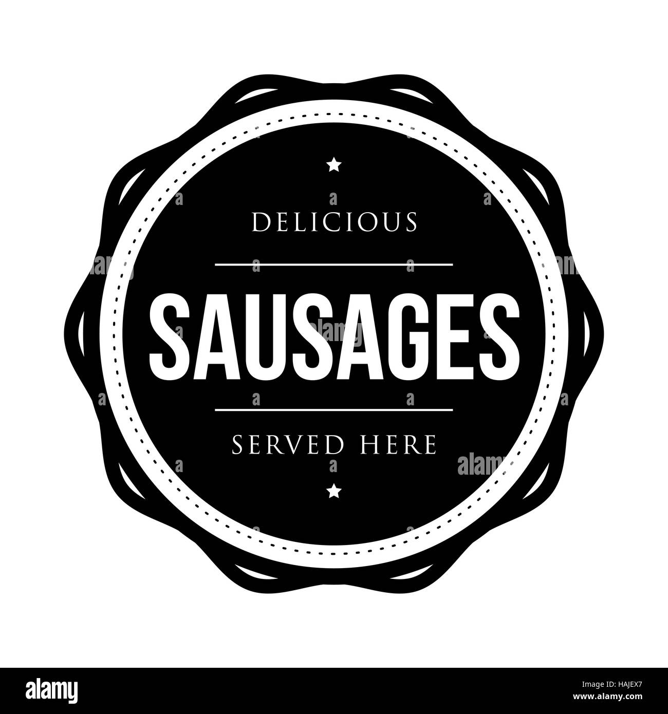 Salsicce vintage vettore timbro Illustrazione Vettoriale