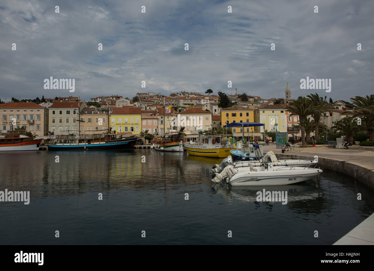 Porto di Mali Losinj, Quarnero,Croazia. Foto Stock