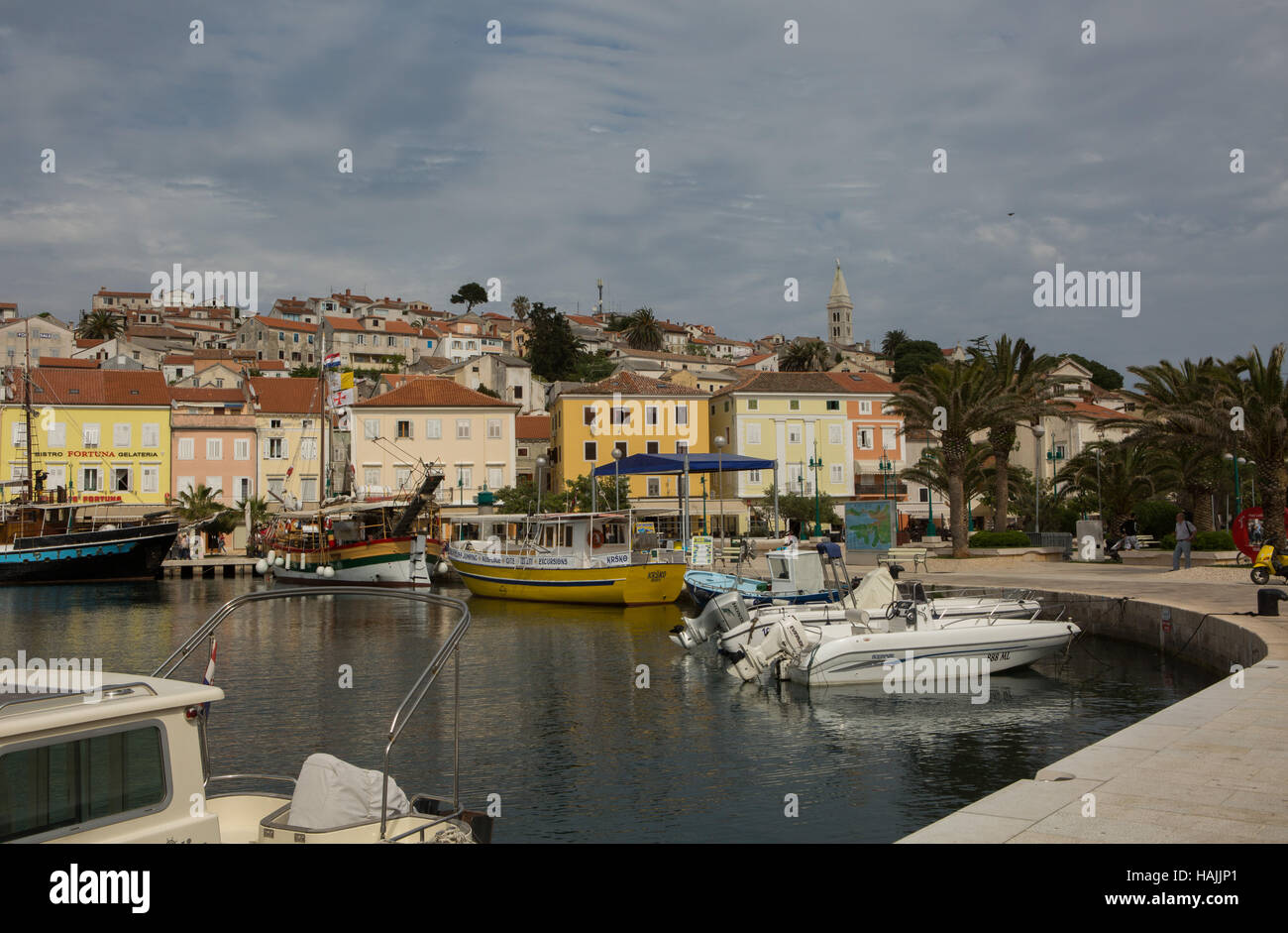 Porto di Mali Losinj, Quarnero,Croazia. Foto Stock