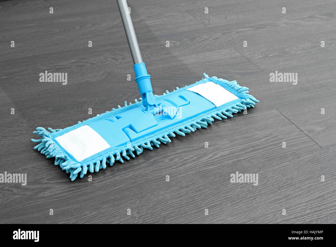 Per la pulizia della casa - mop lavaggio pavimento in legno Foto Stock