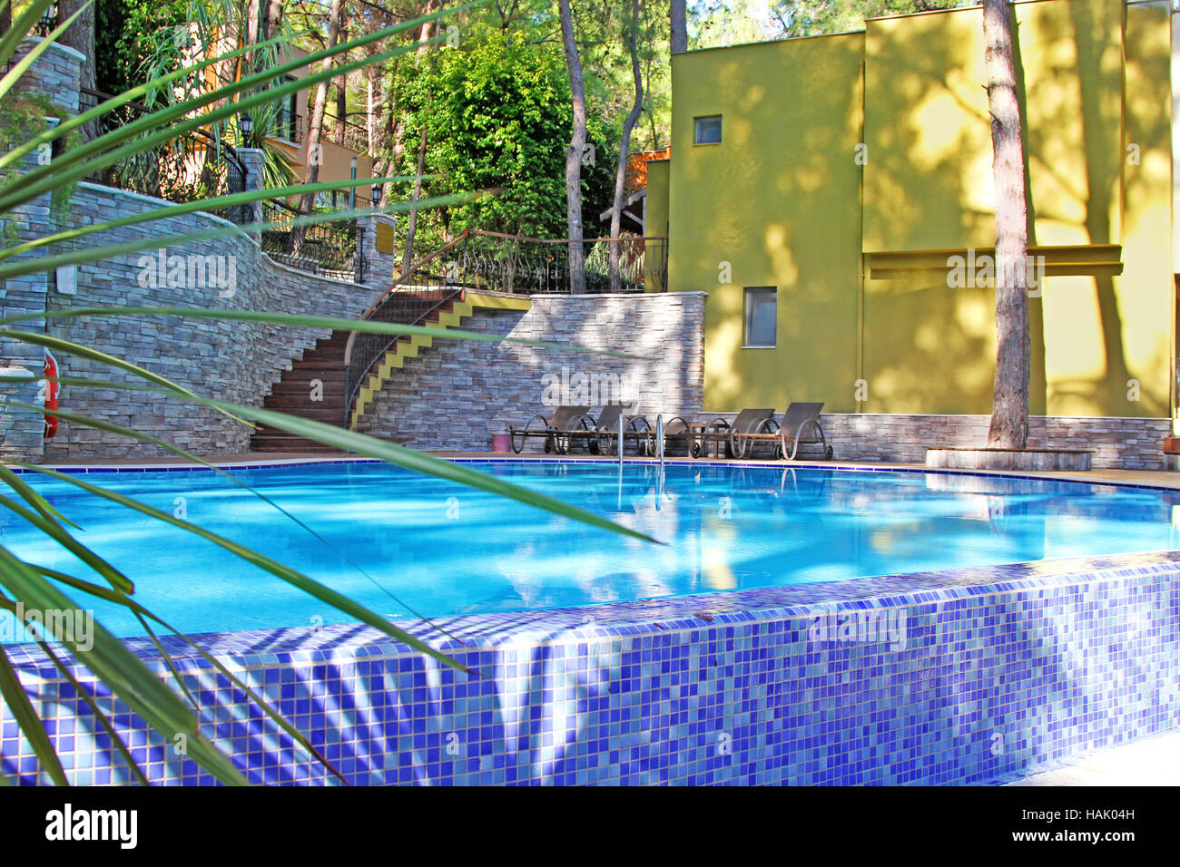 Moderna villa di lusso con piscina Foto Stock