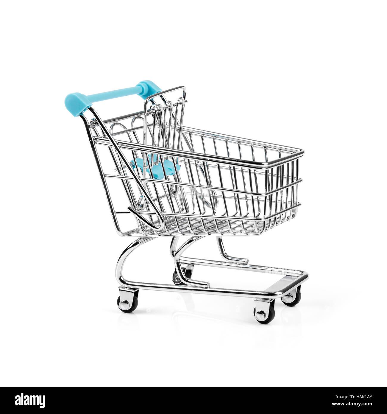 Svuota carrello isolato su sfondo bianco Foto Stock