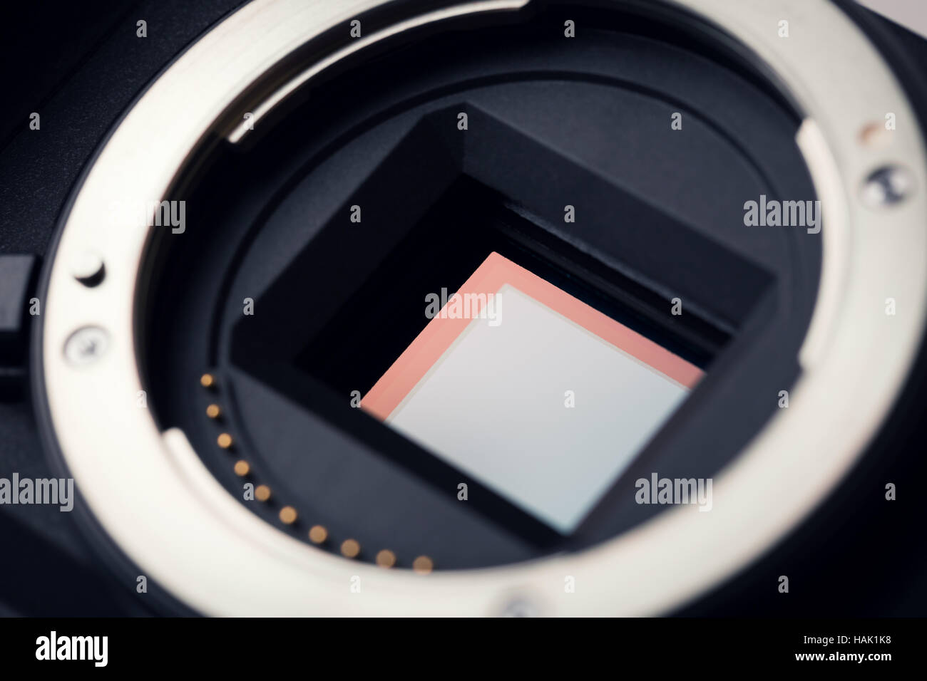 Sensore della fotocamera closeup Foto Stock