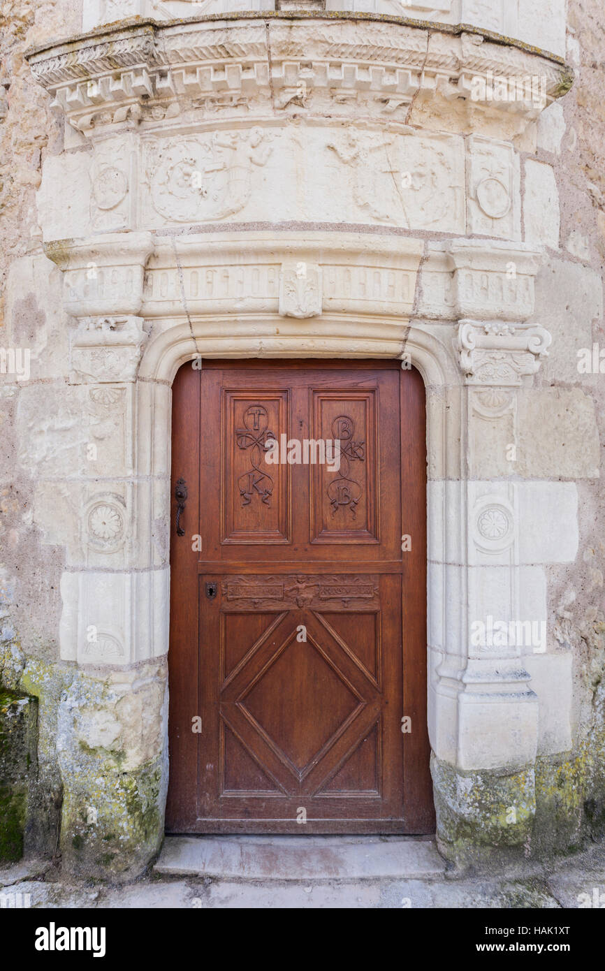 Il portale d' ingresso per i tour des Marques a chateau Chenonceau, Francia. La torre stessa è medioevale in età. Foto Stock