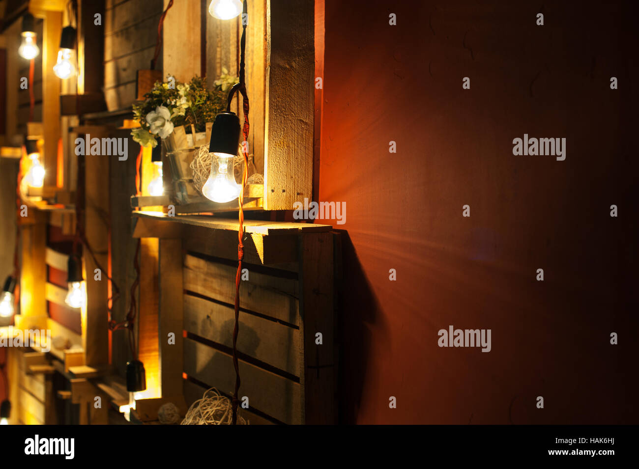 Il decor in Studio di inclusa lampadine Foto Stock