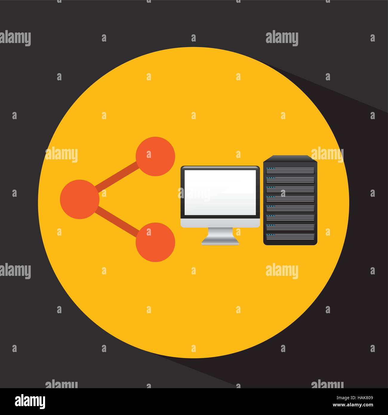 I dati dei pc la quota di base freccia illustrazione vettoriale EPS 10 Illustrazione Vettoriale