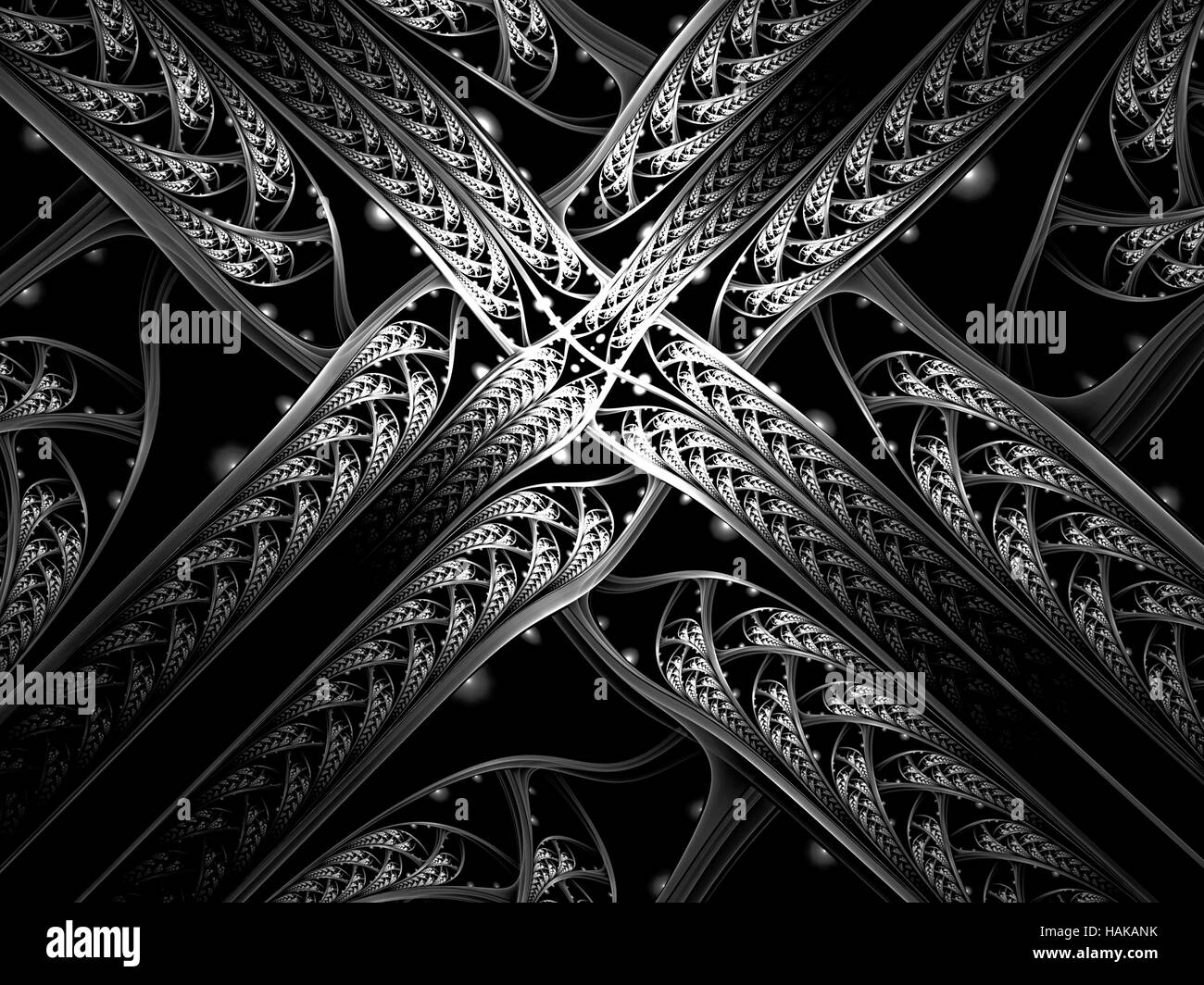 Abstract bande intrecciate - generati digitalmente immagine Foto Stock
