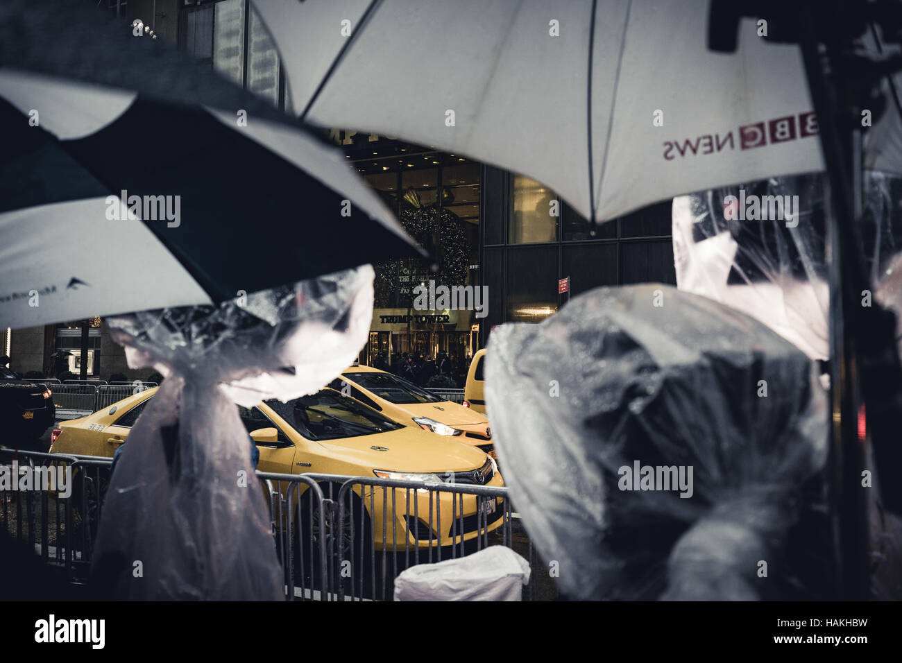 Giorni di pioggia a Manhattan Foto Stock