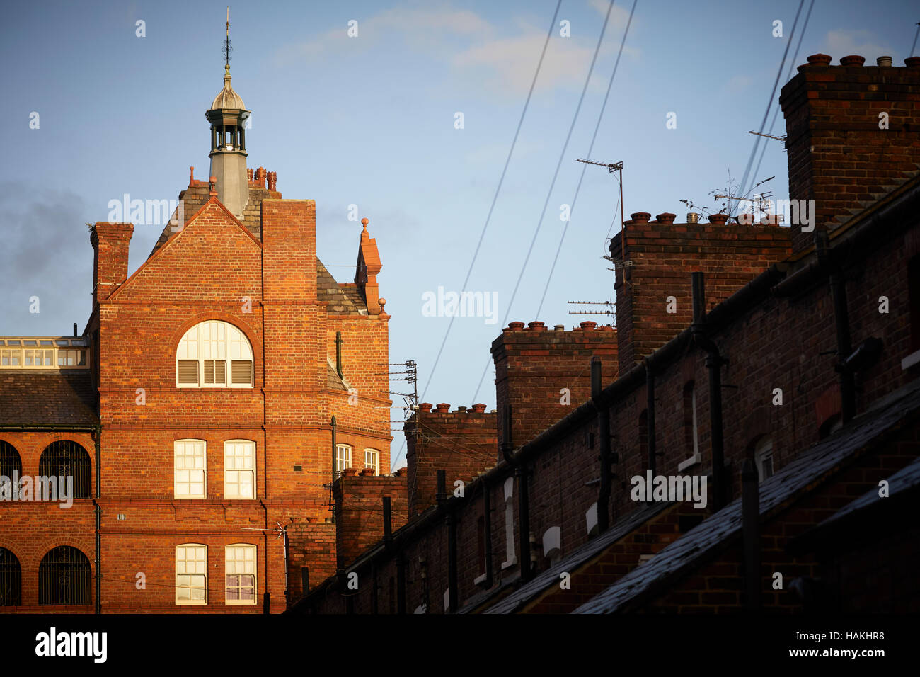 Manchester Victoria Square appartamenti case nel 1897 enormi bidonville programma gioco Manchester Corporation ha eseguito la concorrenza Spalding & Croce design ha vinto cinque s Foto Stock