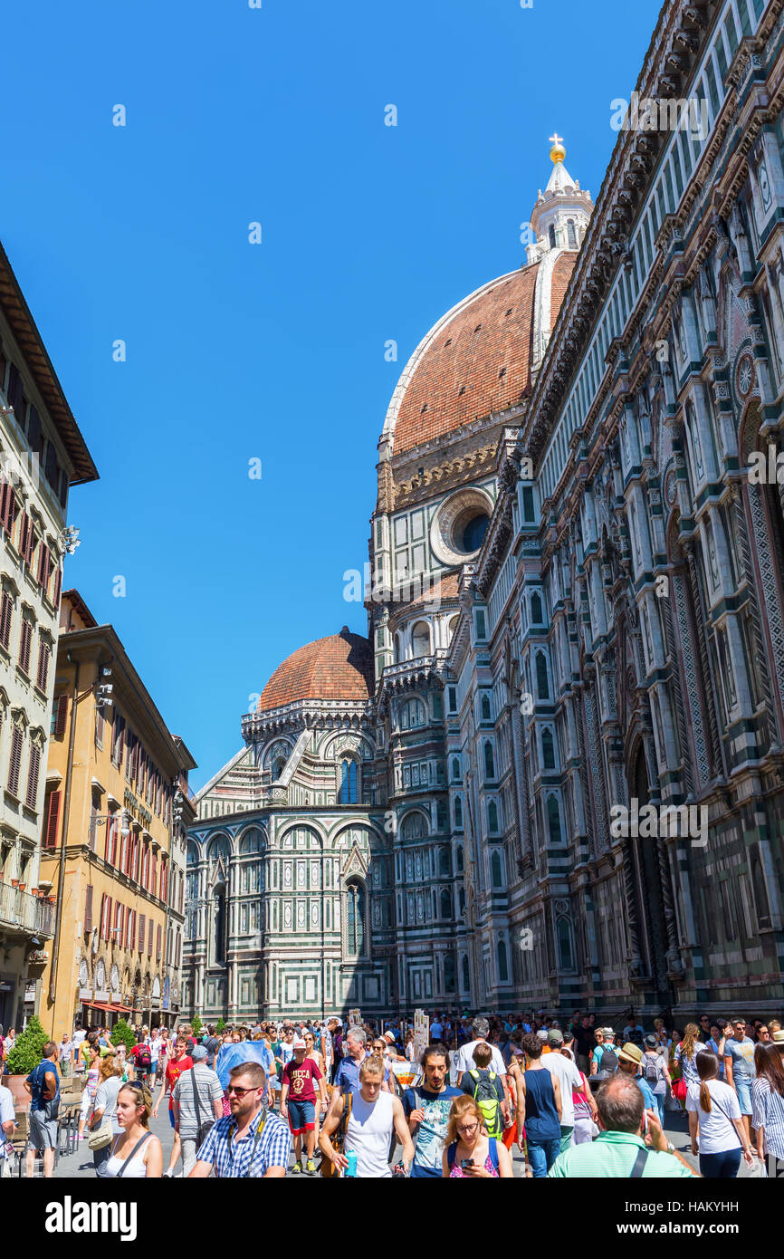 La cattedrale di Santa Maria del Fiore a Firenze, Italia Foto Stock