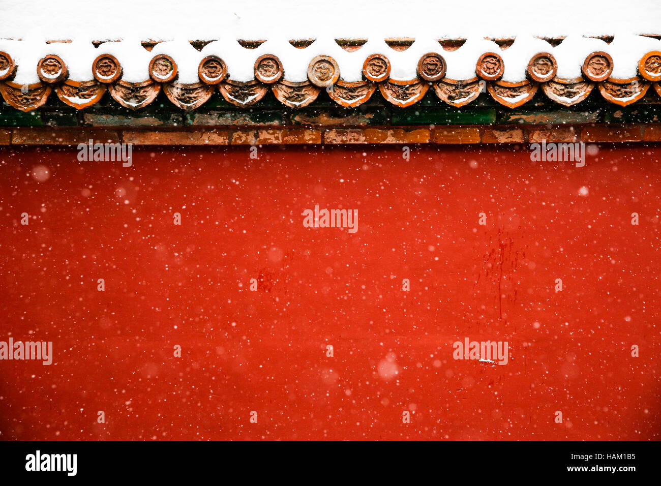 Snowy giorno nella Città proibita Foto Stock