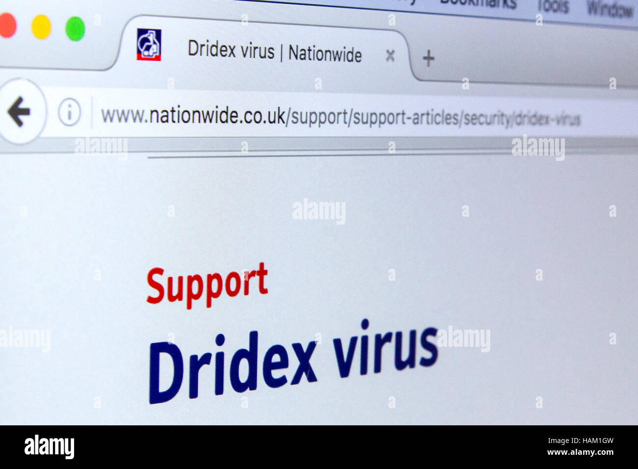 Nationwide Building Society Online cyber security Foto Stock