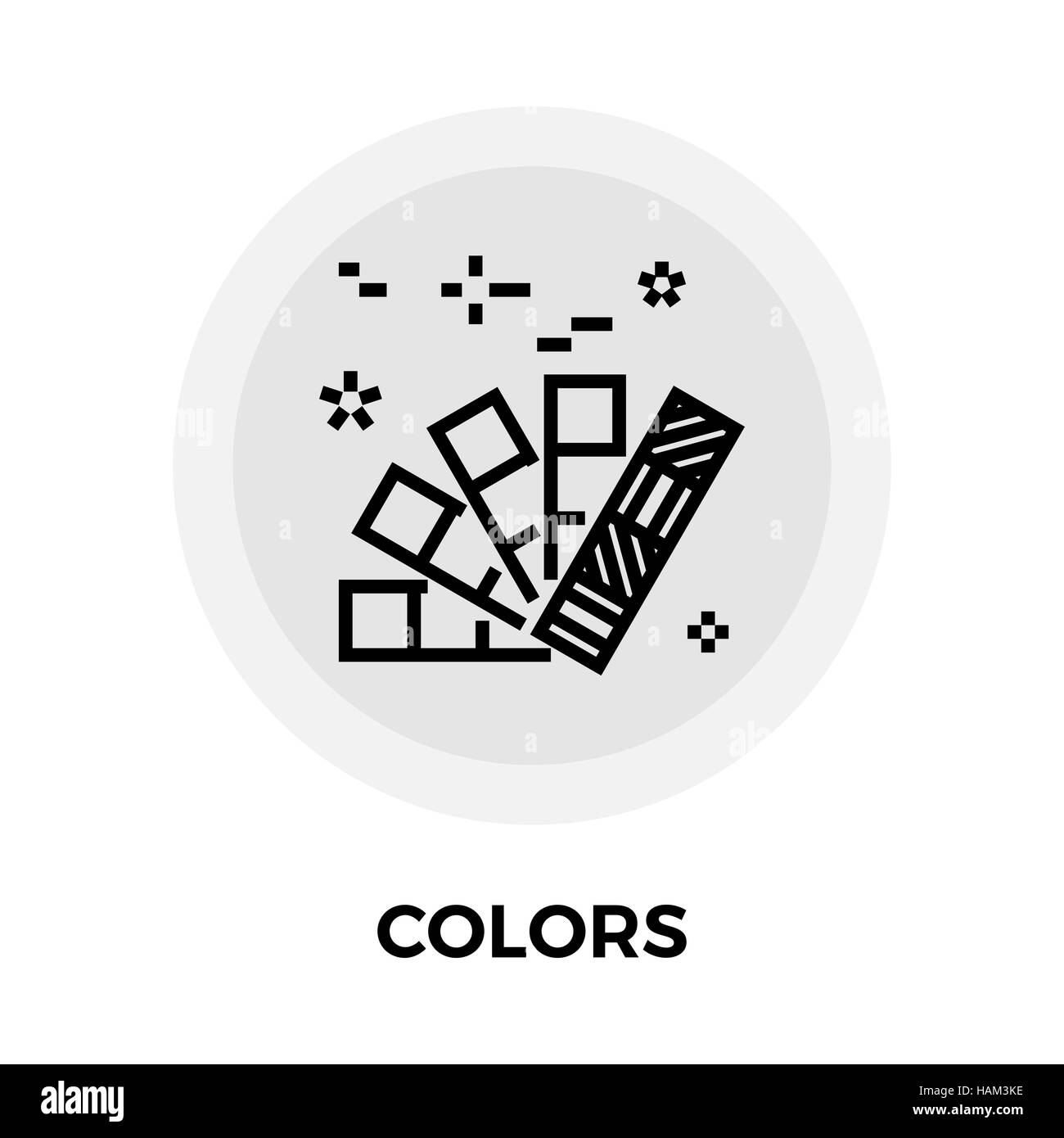 Icona di colori di vettore. Icona piatta isolata su uno sfondo bianco. Modificabile file EPS. Illustrazione Vettoriale. Illustrazione Vettoriale