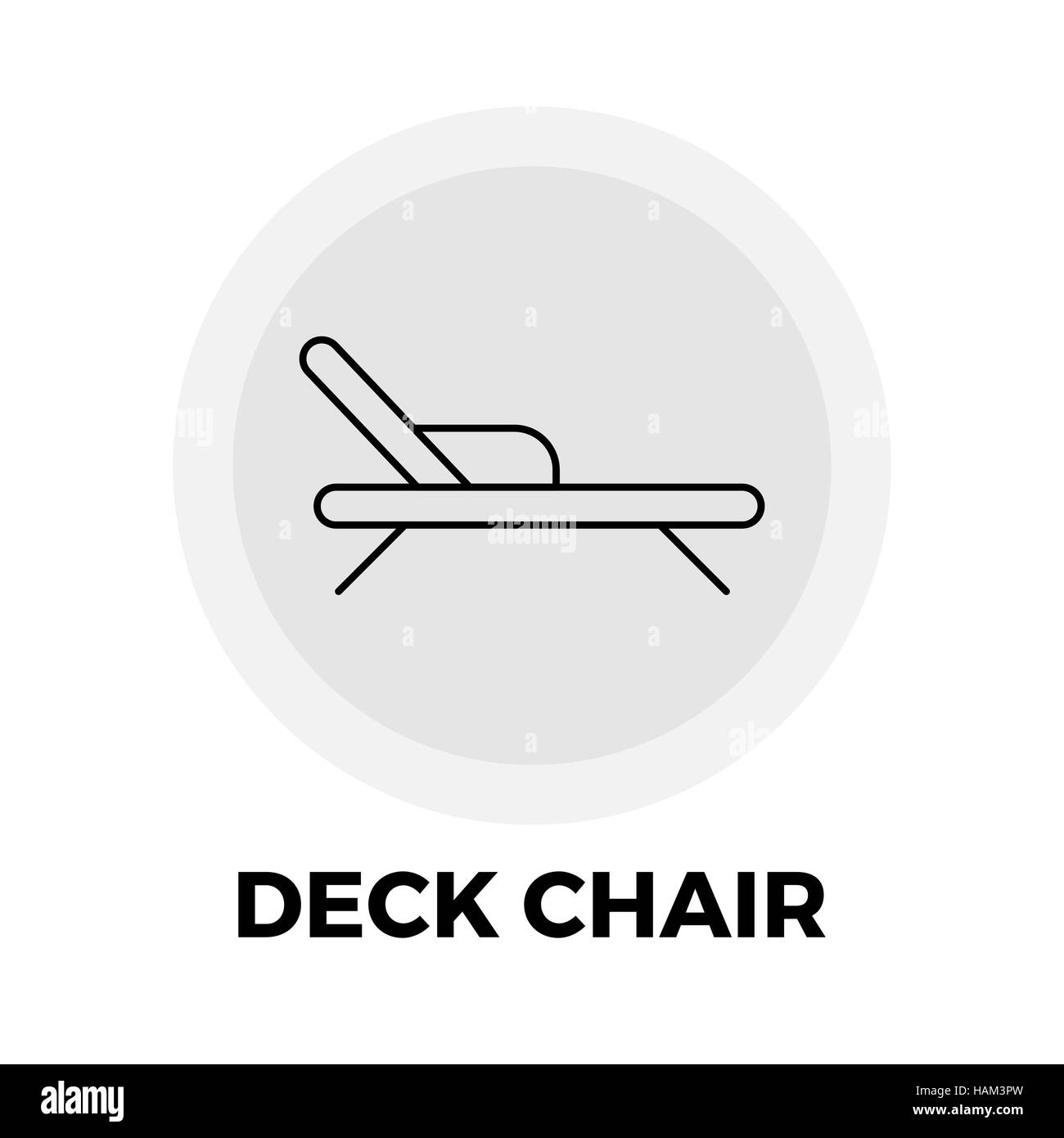 Sedia a sdraio icona Vettore. Sedia a sdraio icona piatta. Sedia a ...