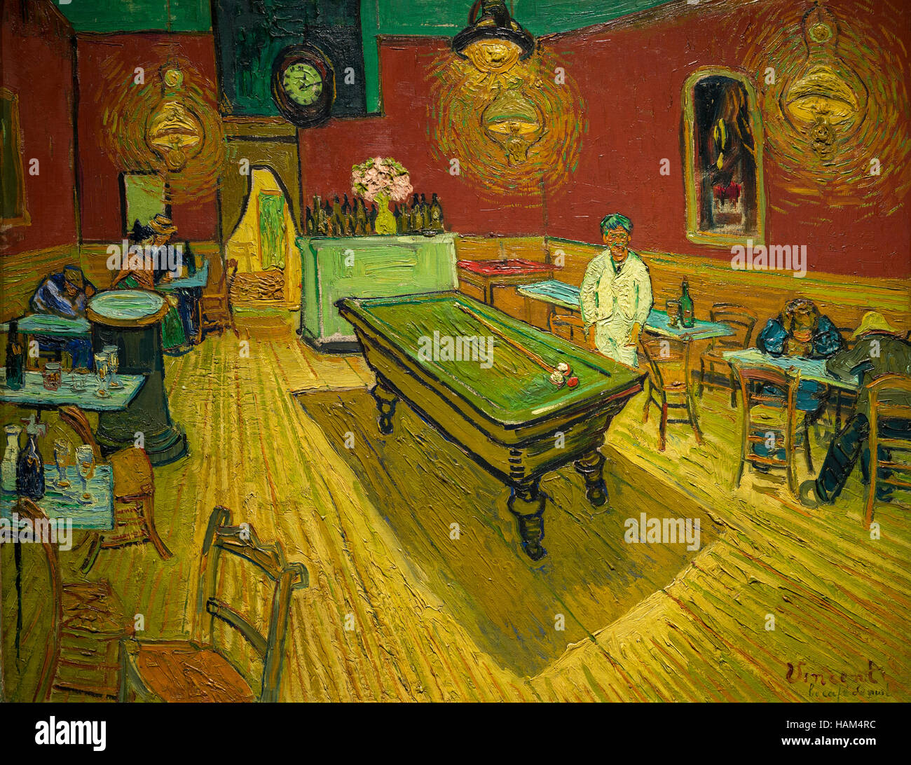 Van Gogh la notte Cafe Foto Stock