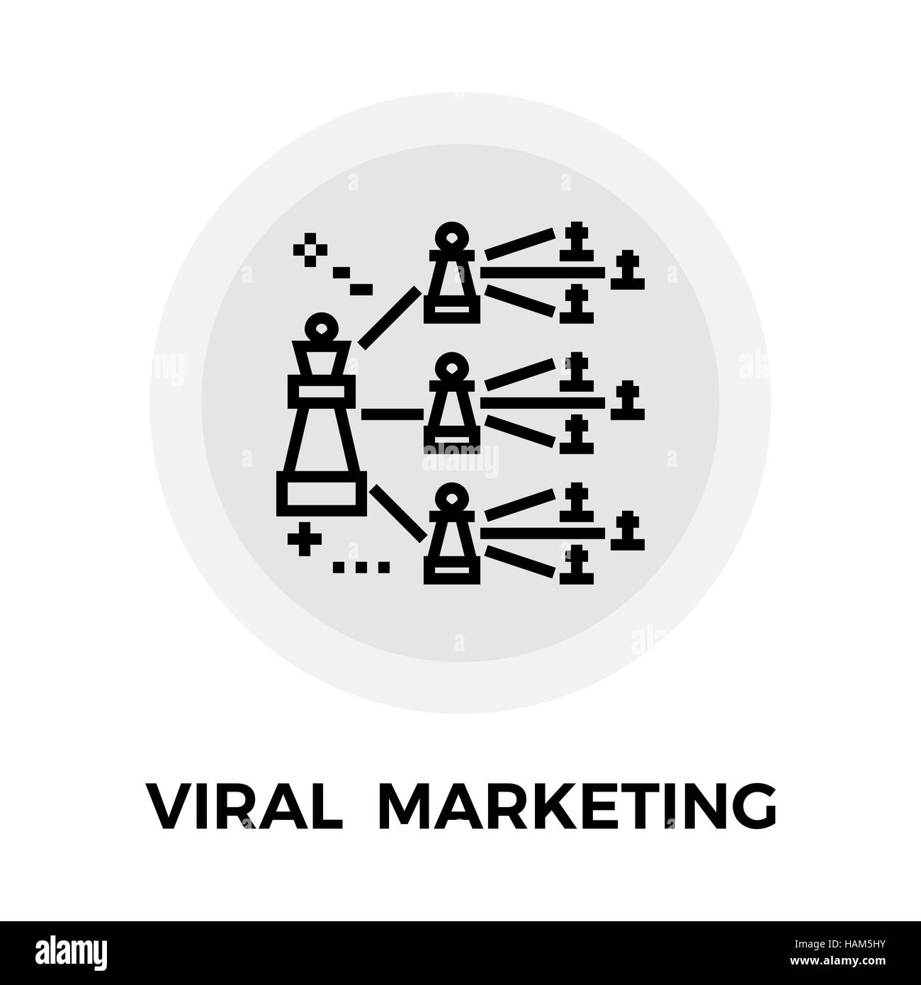 Il marketing virale icona vettore. Icona piatta isolata su uno sfondo bianco. Modificabile file EPS. Illustrazione Vettoriale. Illustrazione Vettoriale