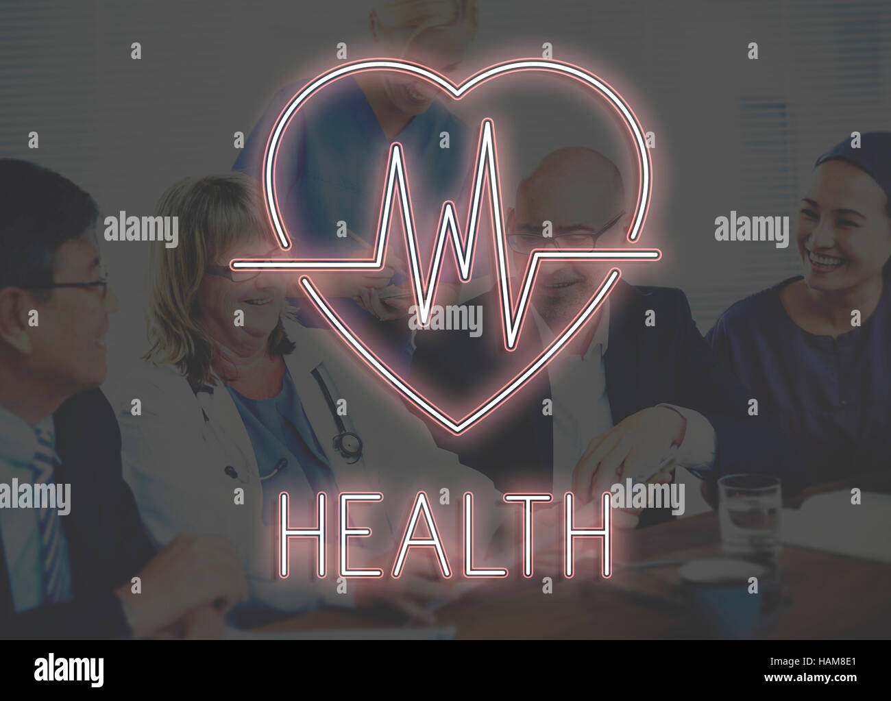 Salute Icona Heartbeat Concetto di simbolo Foto Stock