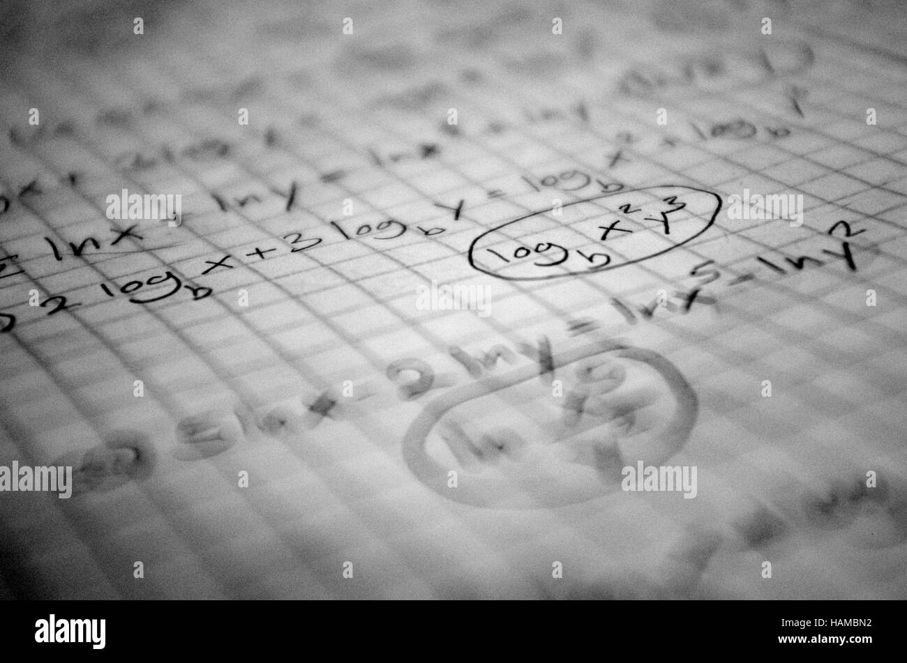 Abstract math scribble Foto Stock