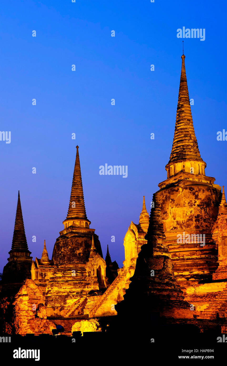 Wat Phra Si Sanphet, Ayutthaya, Thailandia Foto Stock