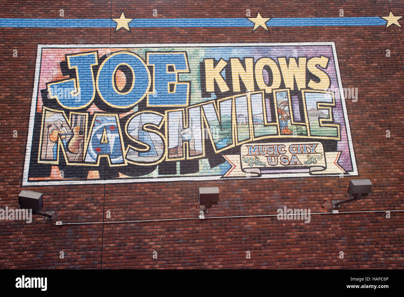 Dipinto di firmare per il Joe's Crab Shack su 2° Avenue South, Nashville, Tennessee, Stati Uniti d'America. Foto Stock