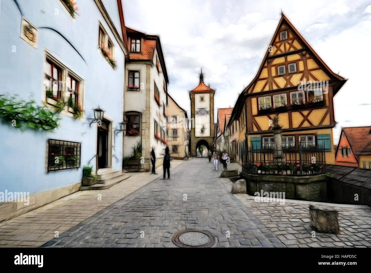 Rothenburg ob der Tauber Foto Stock