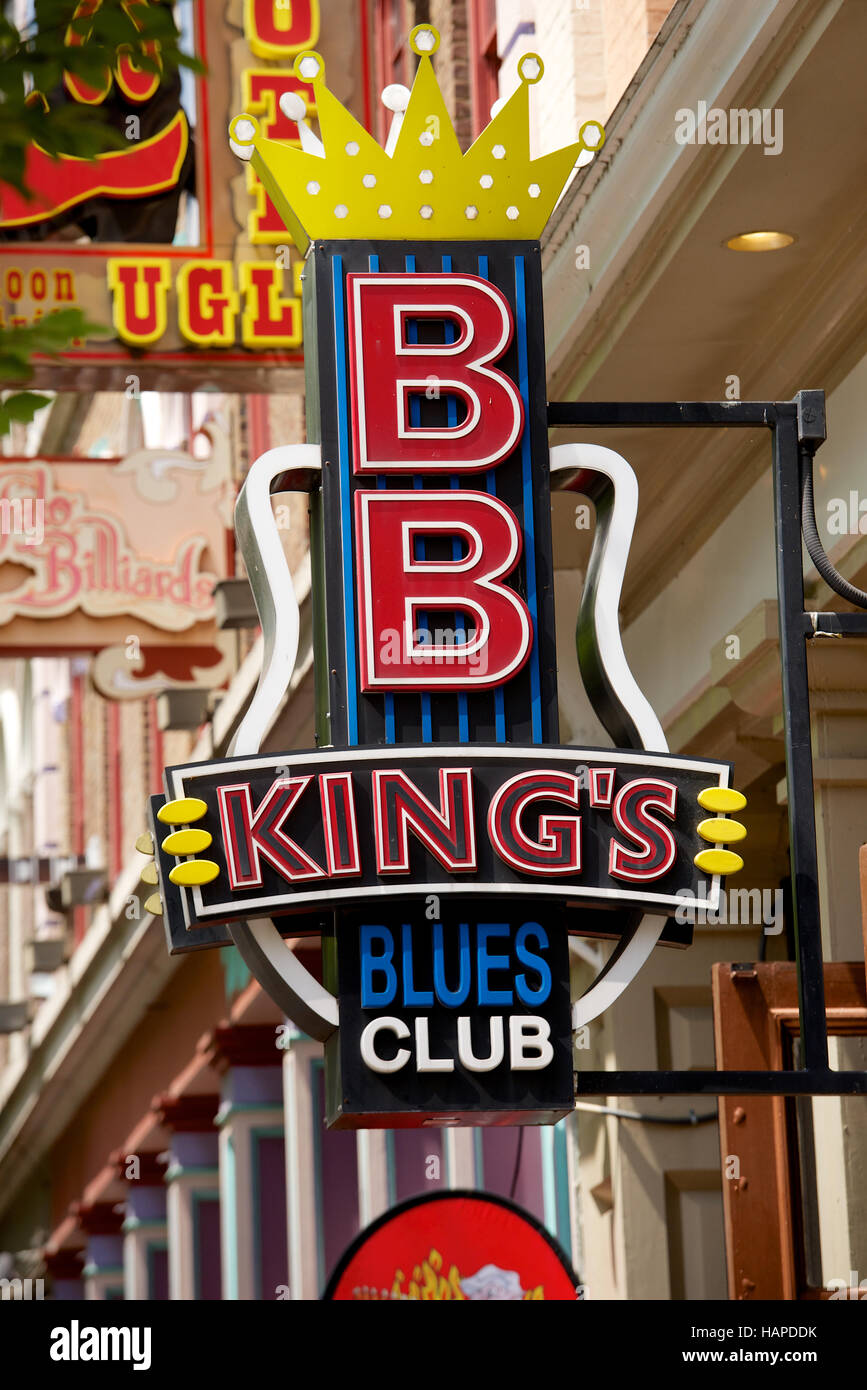 BB King Blues Club il 2 Avenue nord, dal centro di Nashville, Tennessee, Stati Uniti d'America. Foto Stock