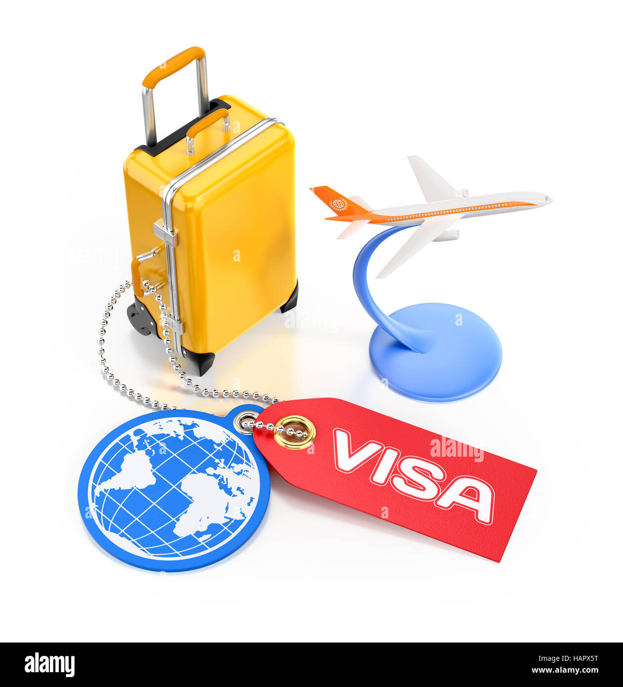 World Travel Visa Foto Stock