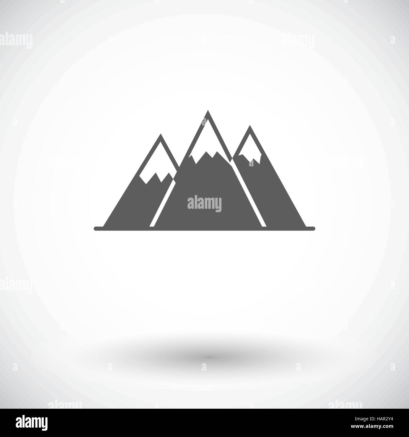 Montagna. Singola icona piatta su sfondo bianco. Illustrazione Vettoriale. Illustrazione Vettoriale