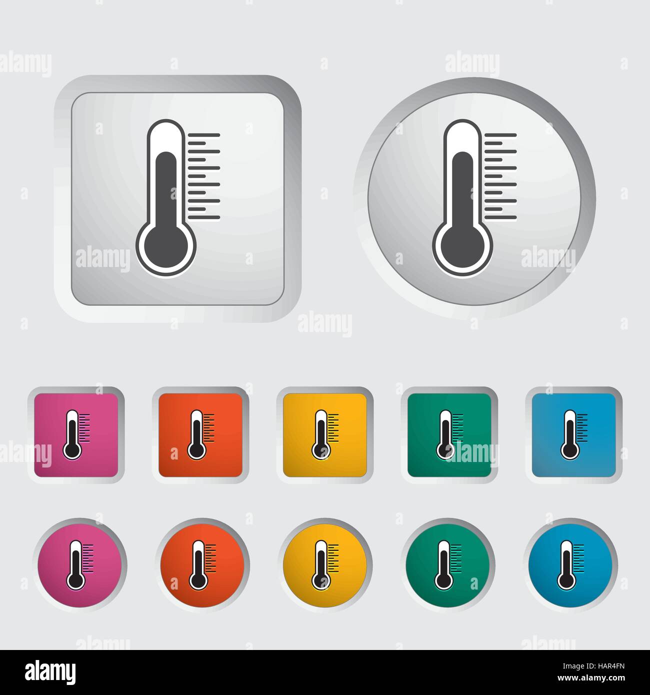 L'icona del termometro. Illustrazione vettoriale EPS. Illustrazione Vettoriale
