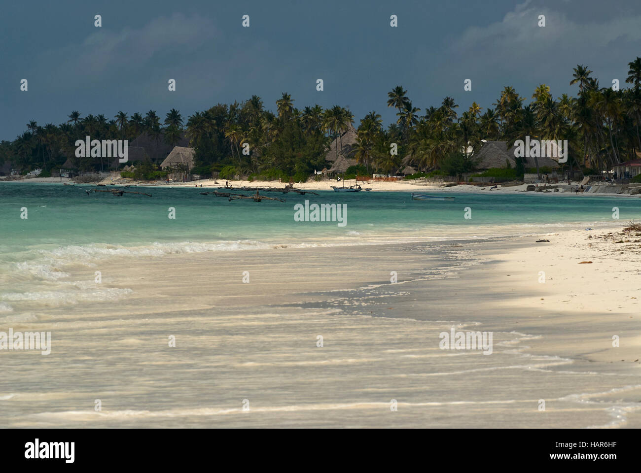 La vita in spiaggia a fisher's Village Foto Stock