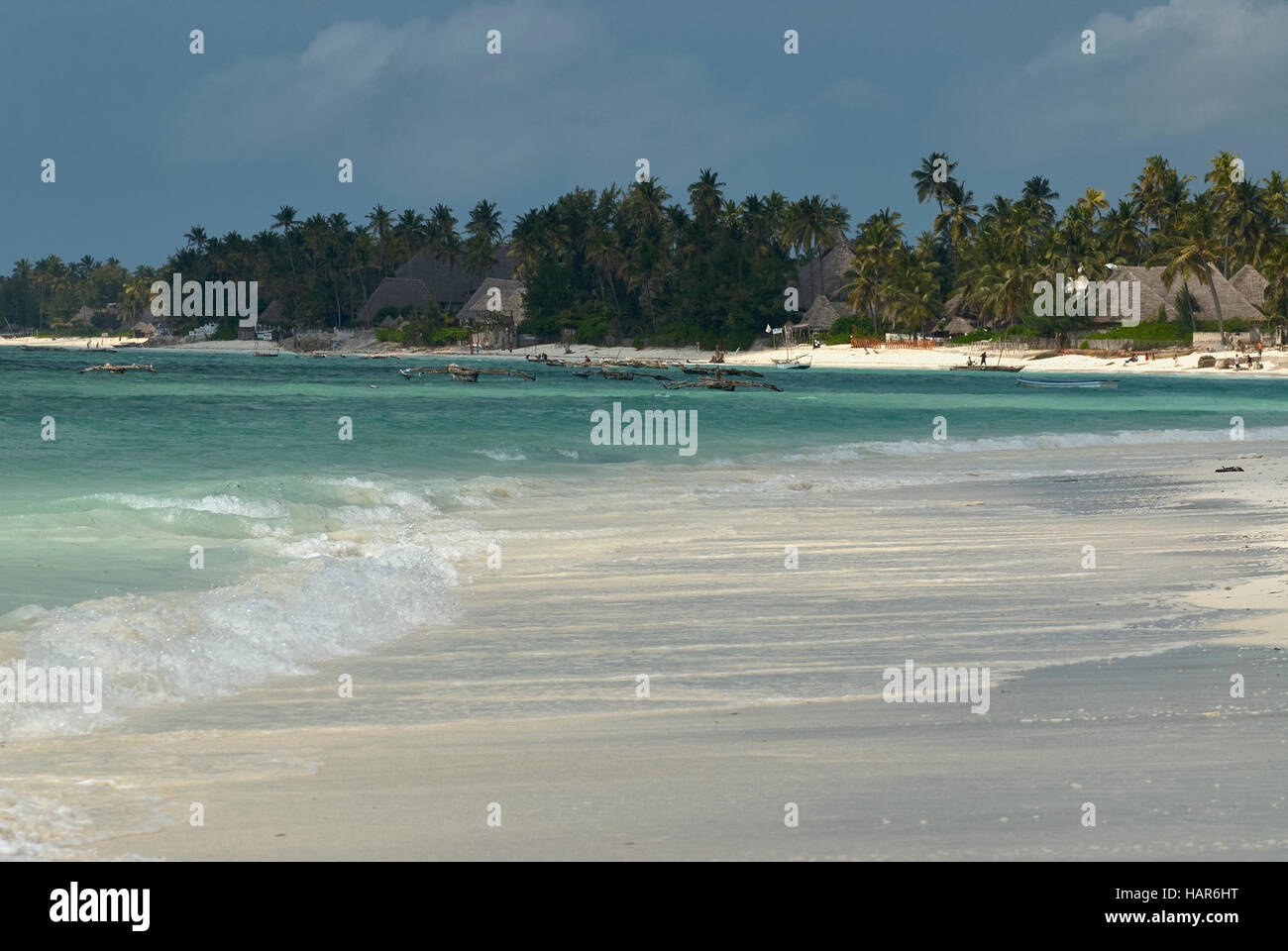 La vita in spiaggia a fisher's Village Foto Stock