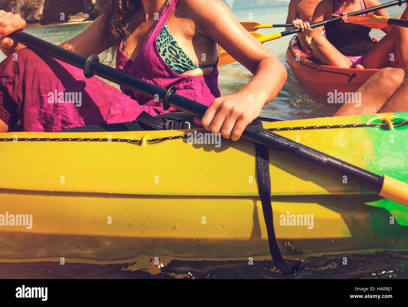 Il kayak nave barca viaggi turistici concetto nautico Foto Stock
