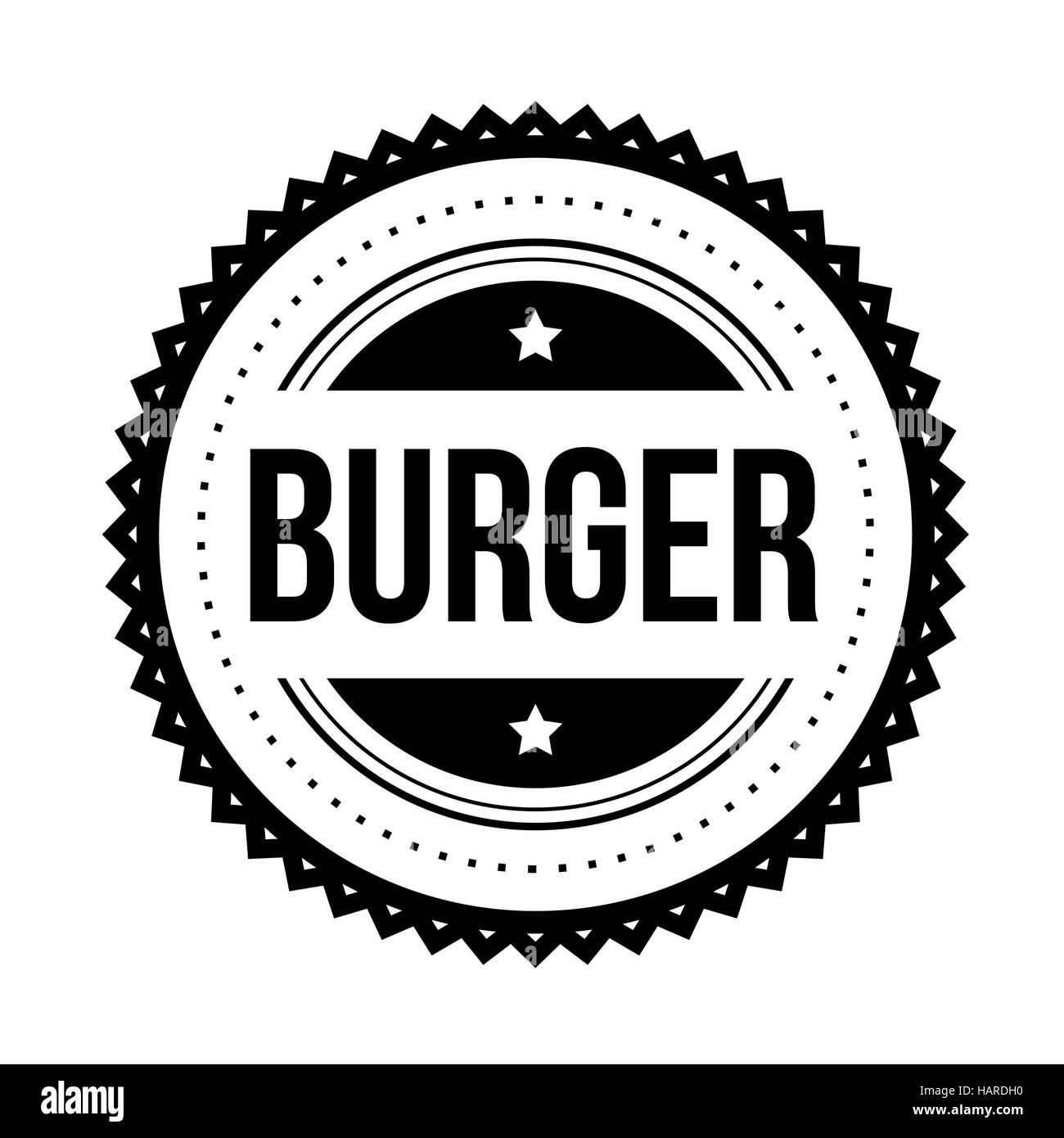 Burger vintage vettore timbro Illustrazione Vettoriale