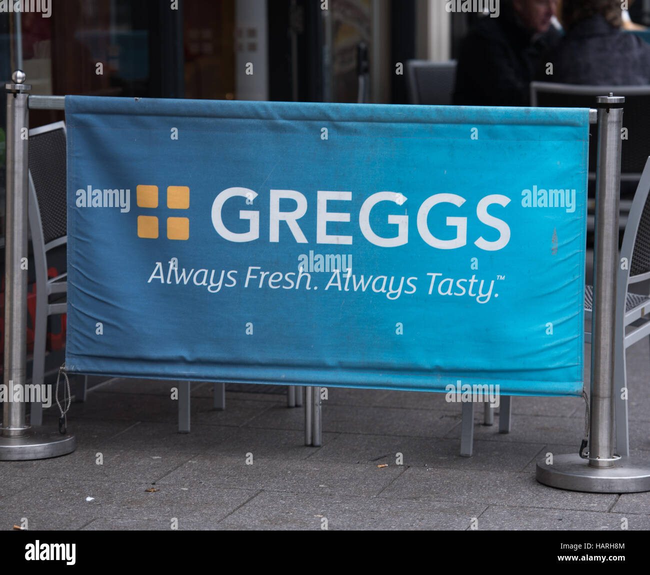 Greggs, banner, Brentwood, Essex Foto Stock