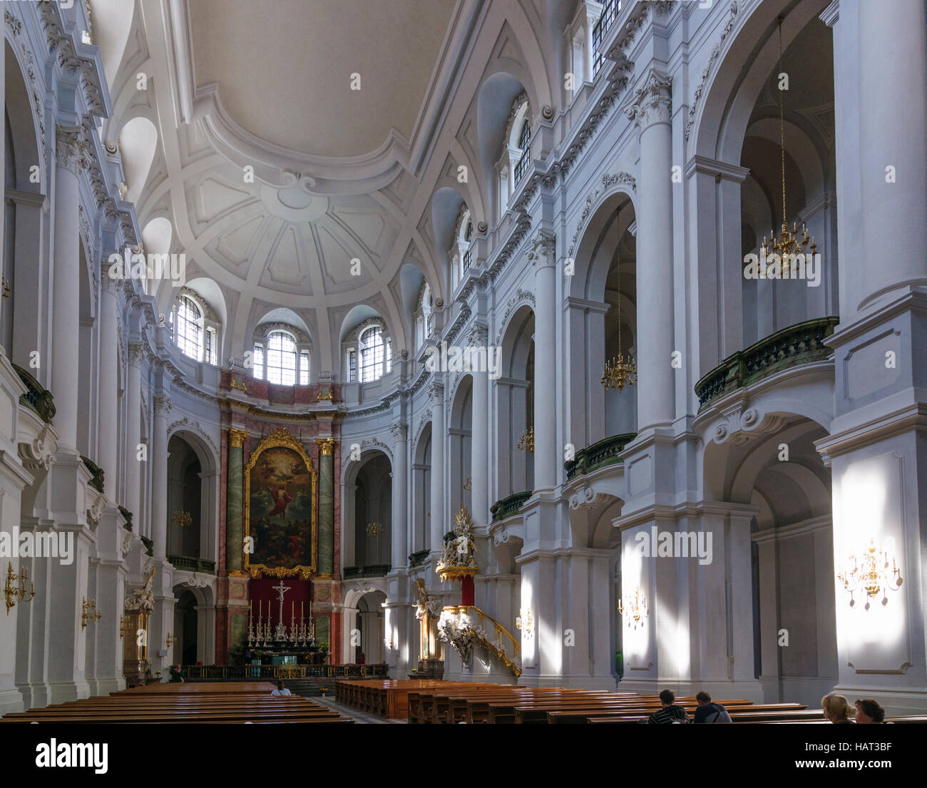 Dresda: cattedrale (Hofkirche) (chiesa di corte), , Sachsen, Sassonia, Germania Foto Stock