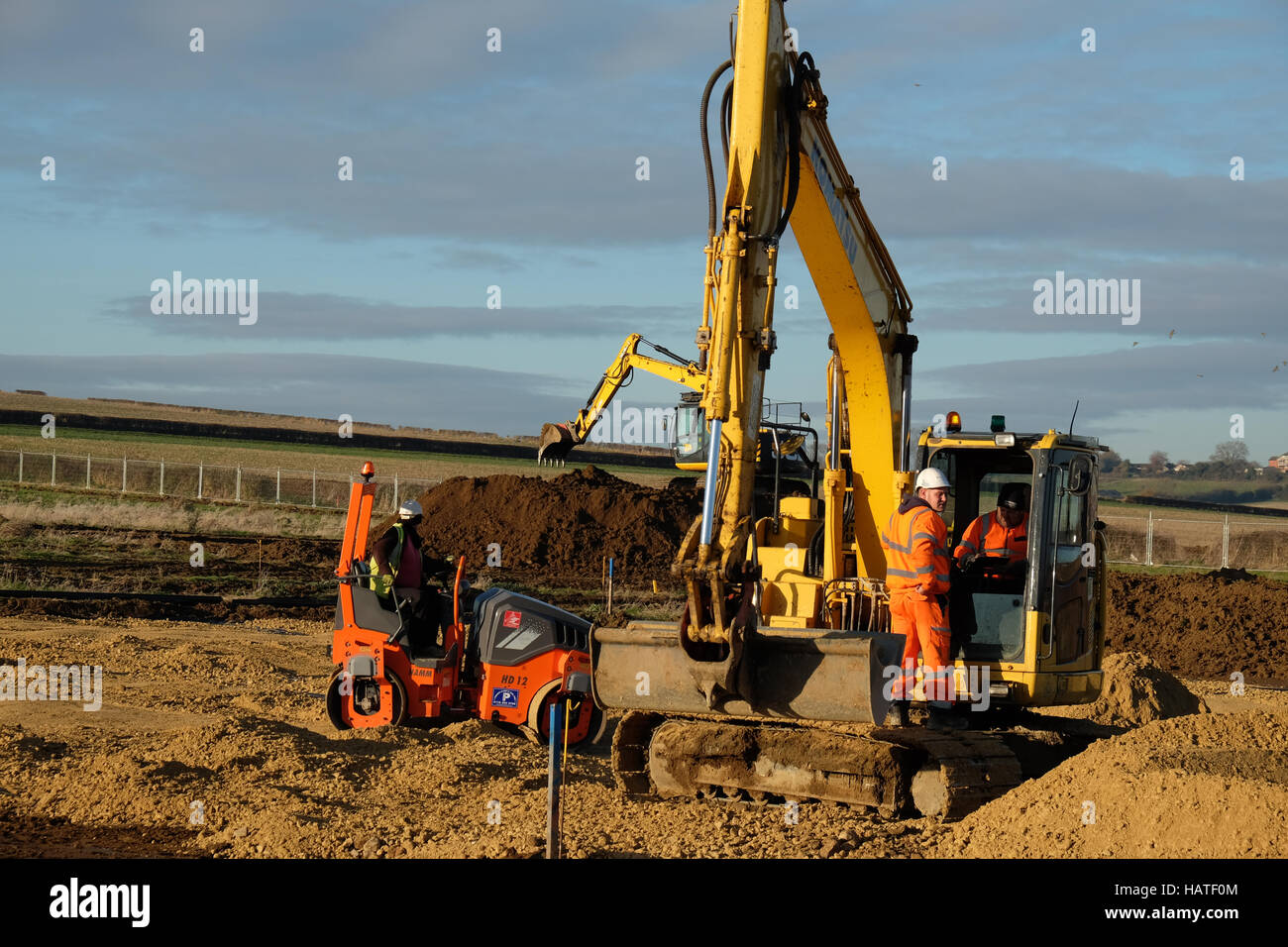 Terreni preparati per edilizia, Grantham, Lincolnshire, England, Regno Unito Foto Stock