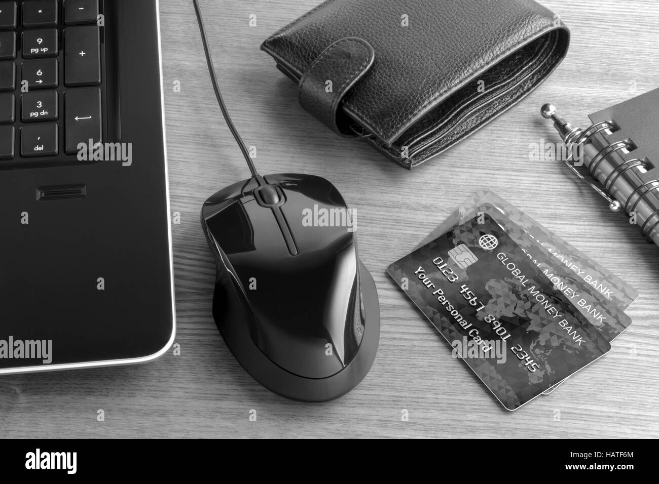 Pagamenti elettronici dal desktop Foto Stock